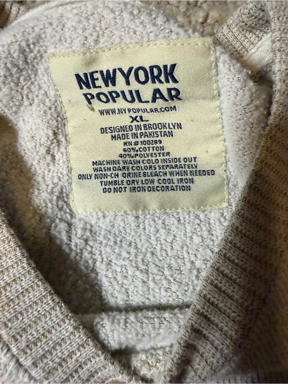 Atlanta Crewneck Sweatshirt - Cream with Brown Lettering - Picture 4 of 5